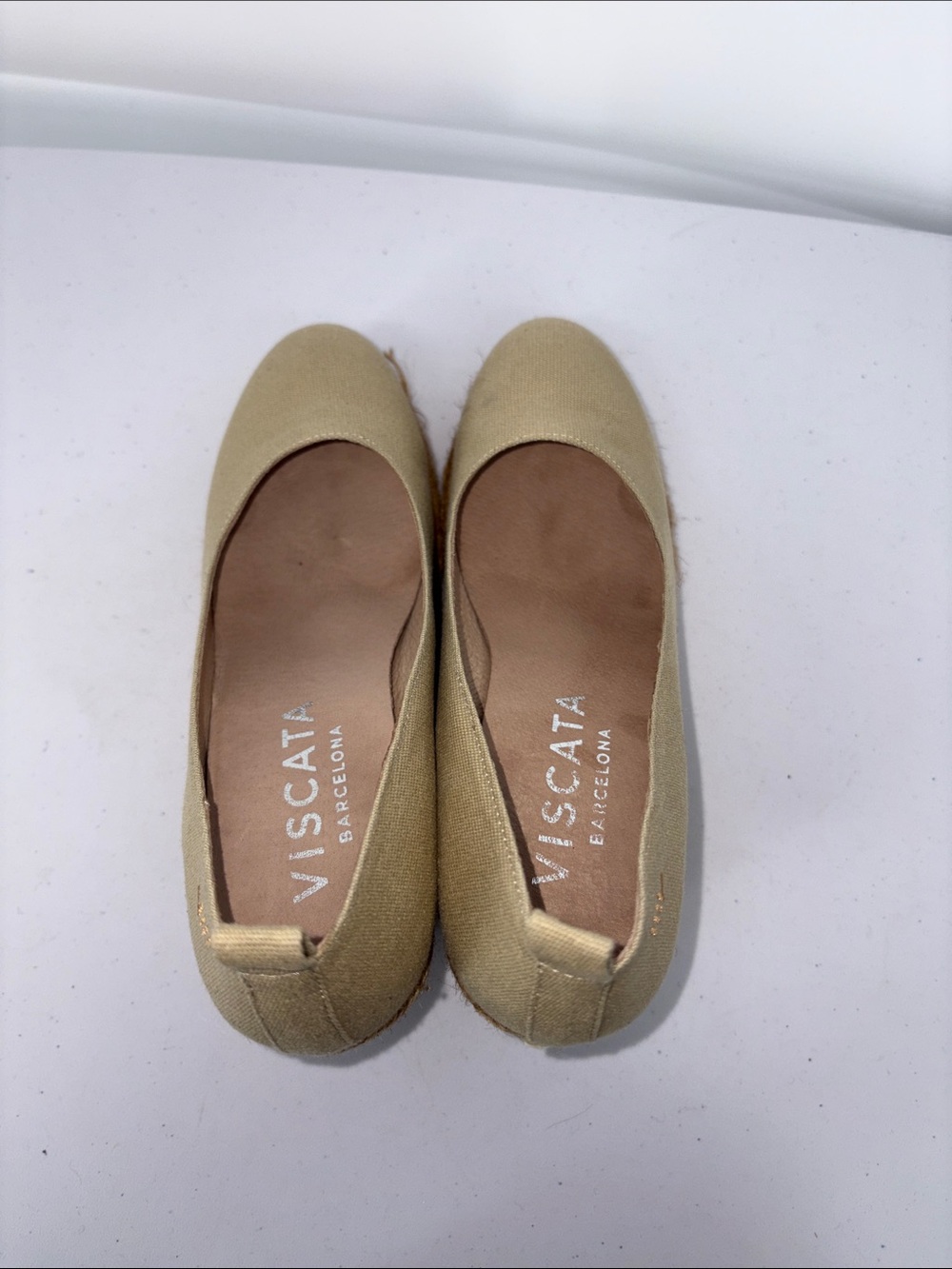 🌪️ Viscata Canvas Espadrille Wedge Pumps in Beige - Picture 5 of 8